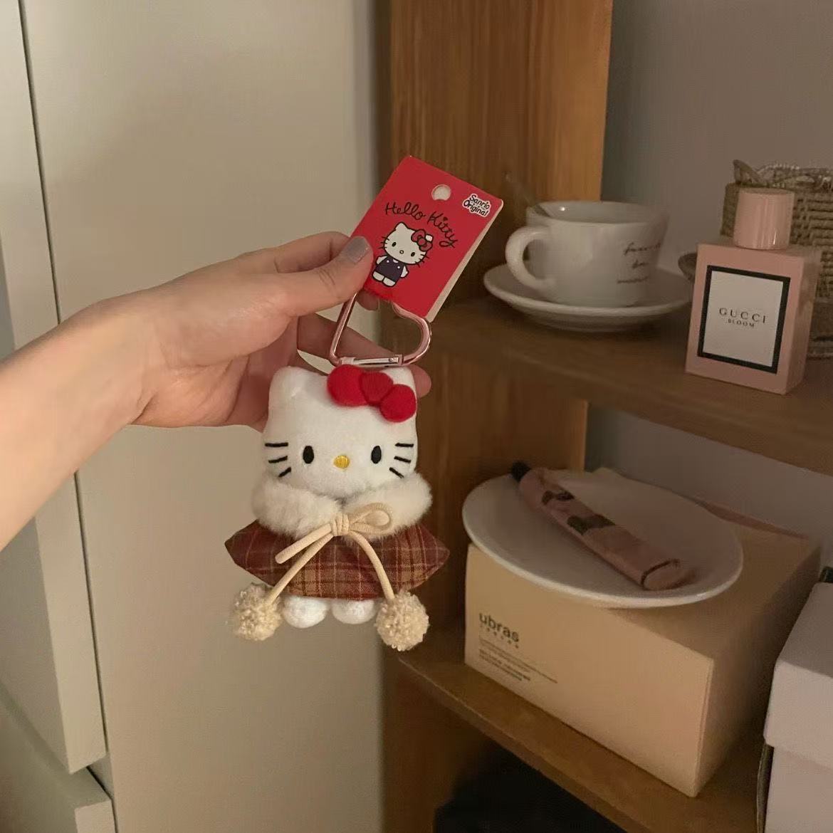 Kawaii Christmas Themed Hello Kitty Plush Keychain Doll - ArtGalleryZen