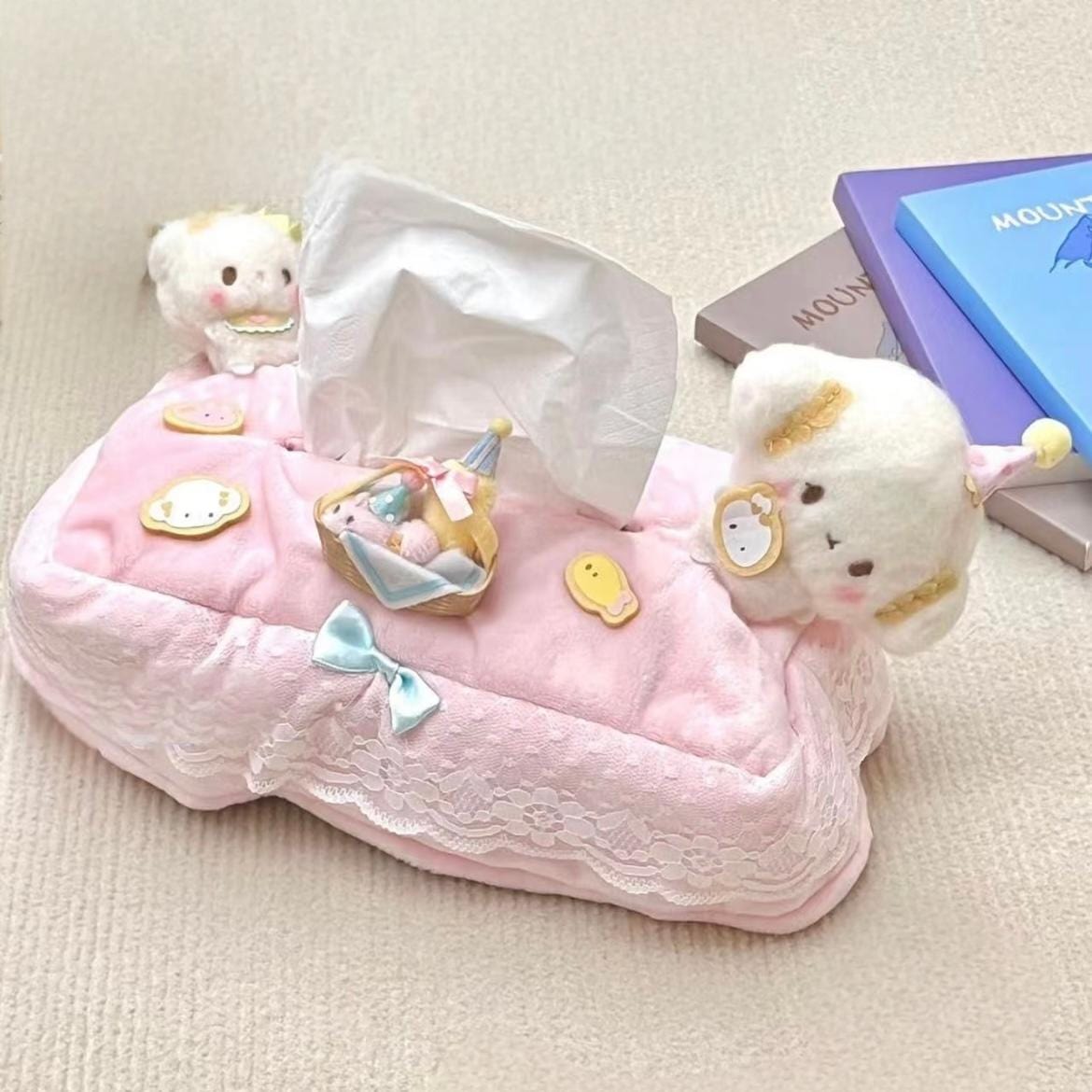 N2 interier Musubi Tissue Case ピンクページュ 即日配送】 むすびティッシュケース おしゃれティッシュケース