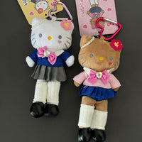 Thumbnail for Kawaii Fairy Hello Kitty School Uniform Plush Keychain Doll - ArtGalleryZen