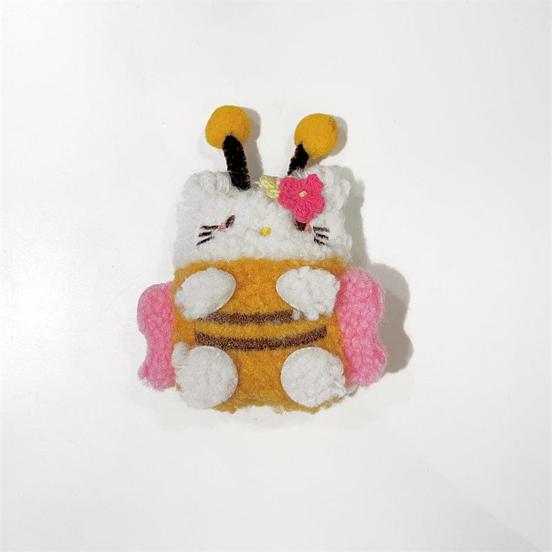 Kawaii Hello Kitty Bee Plush AirPods Earphone Case - ArtGalleryZen