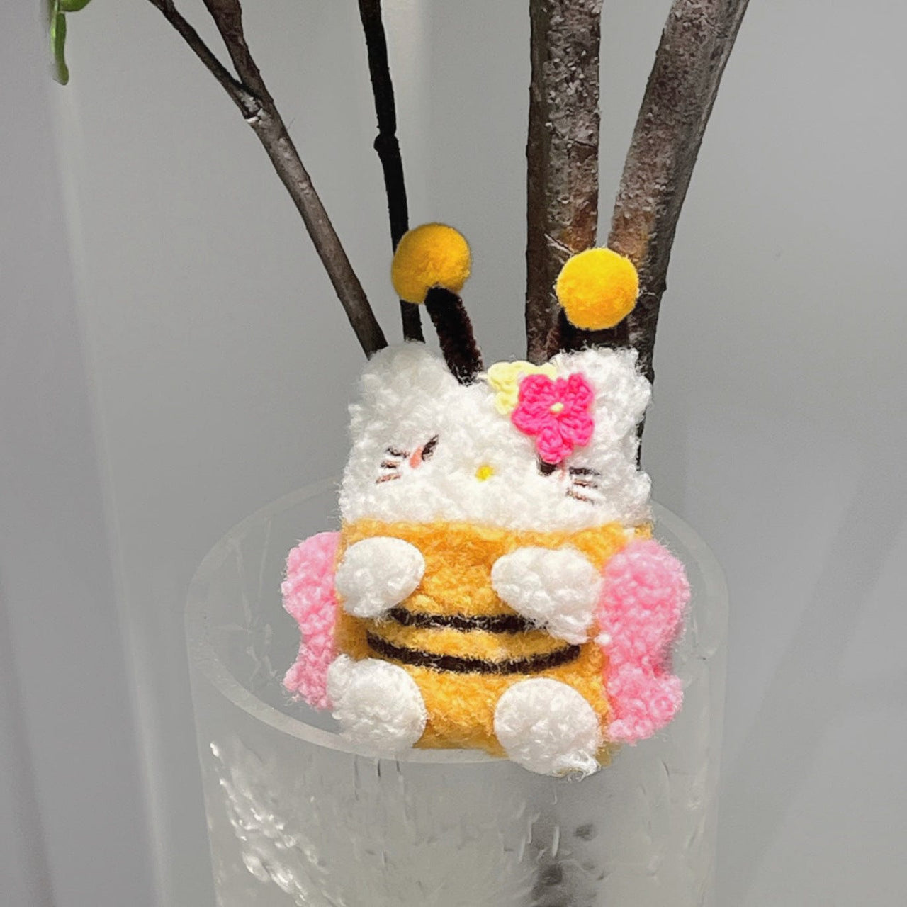 Kawaii Hello Kitty Bee Plush AirPods Earphone Case - ArtGalleryZen