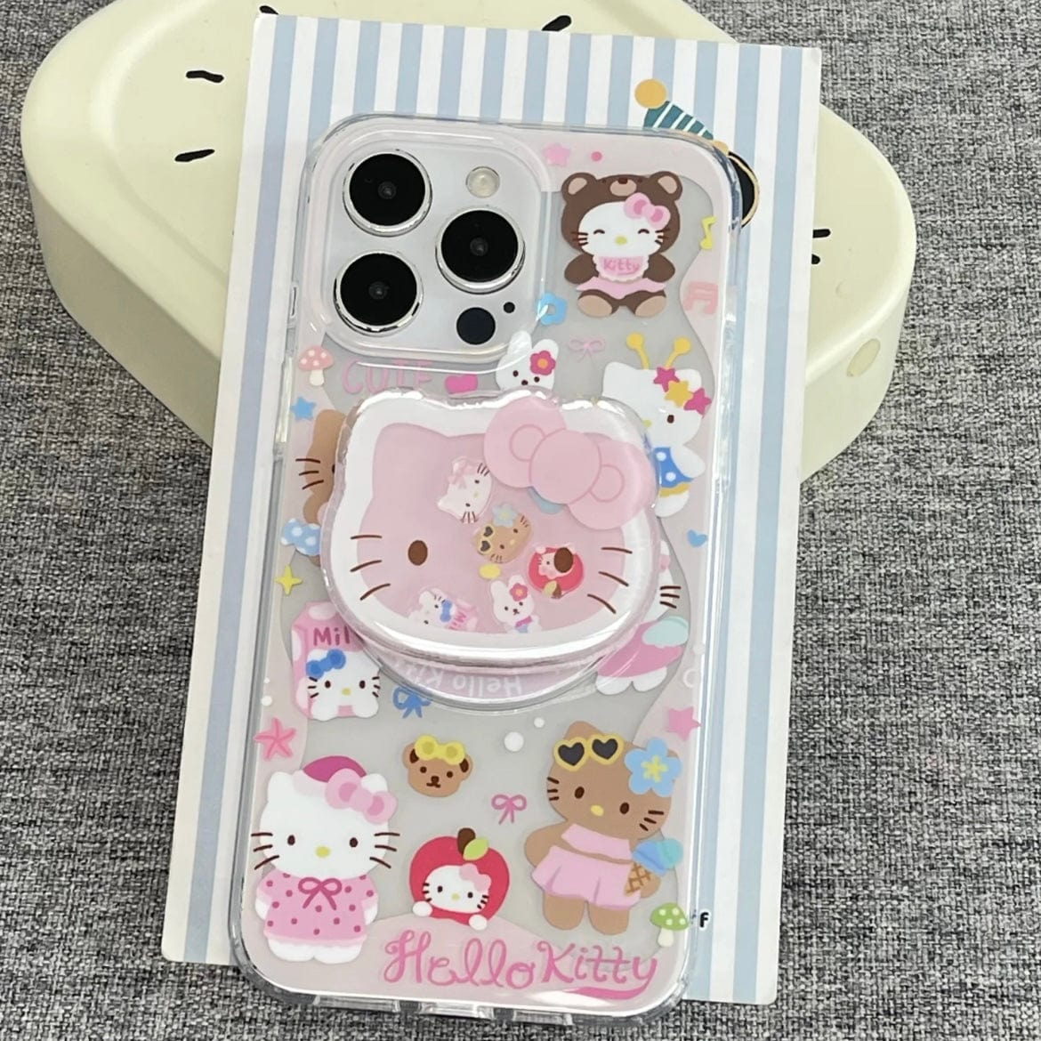 Kawaii Hello Kitty Shaker Magnetic Stand iPhone Case - ArtGalleryZen