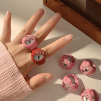 Thumbnail for Kawaii Hello Kitty Watch Ring - ArtGalleryZen