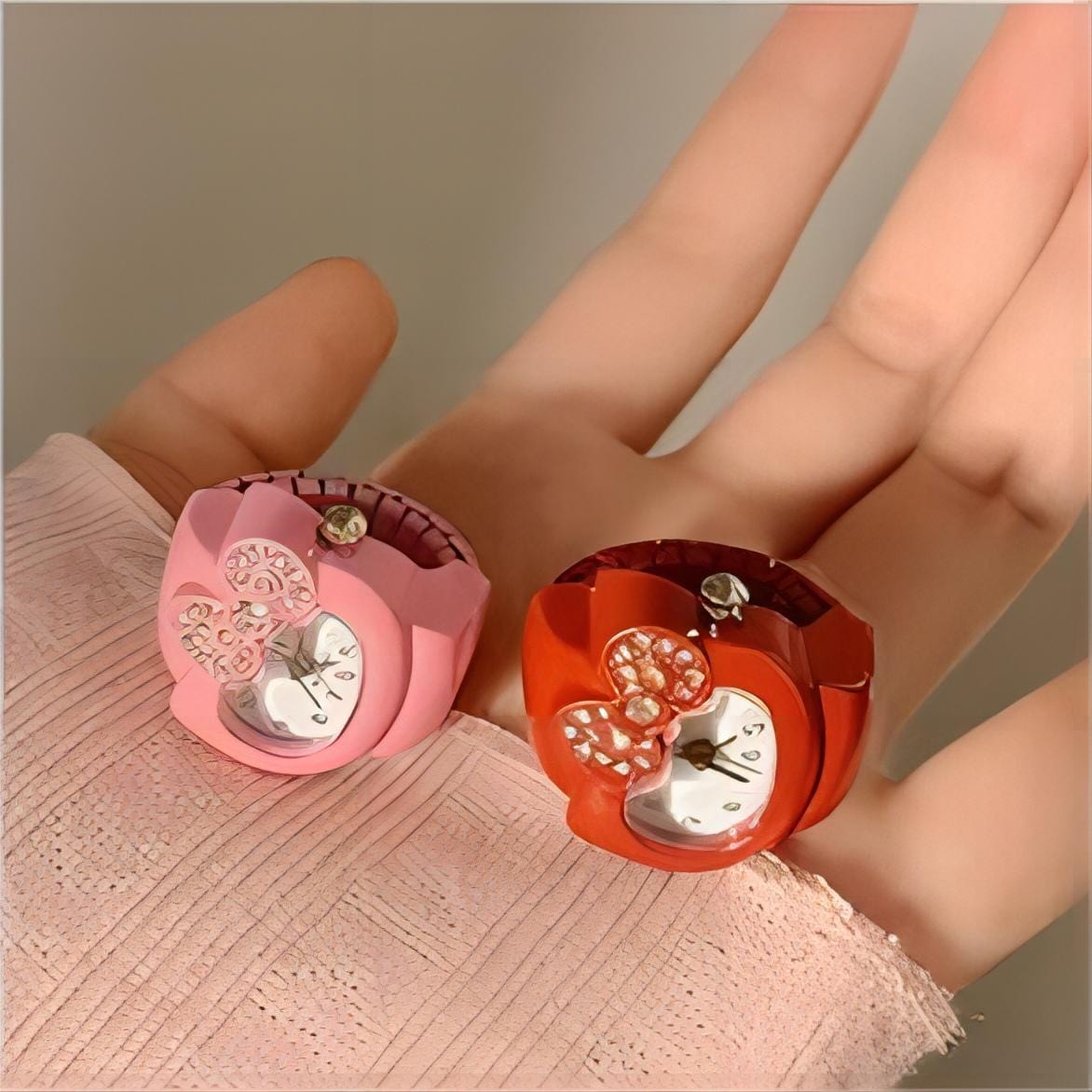 Kawaii Hello Kitty Watch Ring - ArtGalleryZen