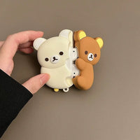 Thumbnail for Kawaii Hugging Rilakkuma AirPods Earphone Case - ArtGalleryZen
