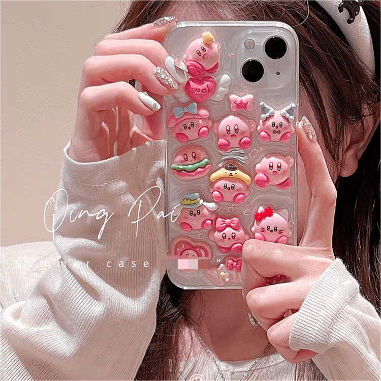 Kawaii Kirby iPhone Case - ArtGalleryZen