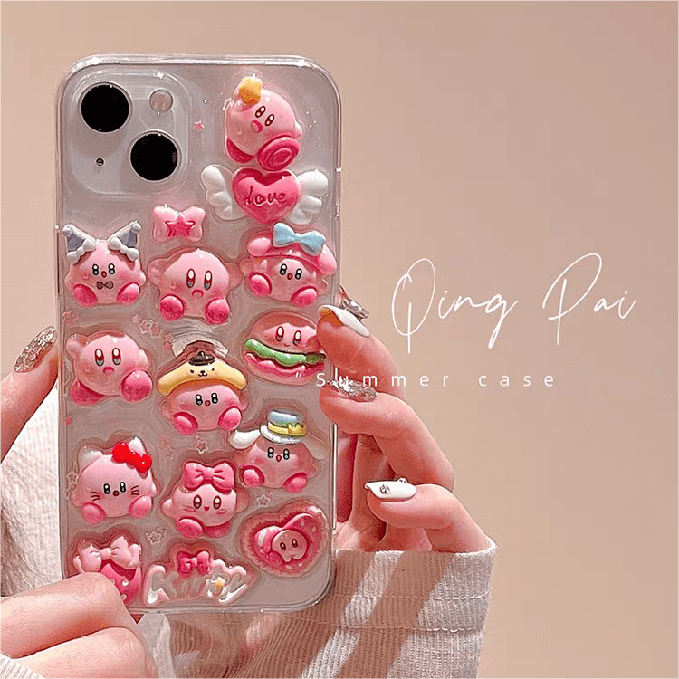 Kawaii Kirby iPhone Case - ArtGalleryZen