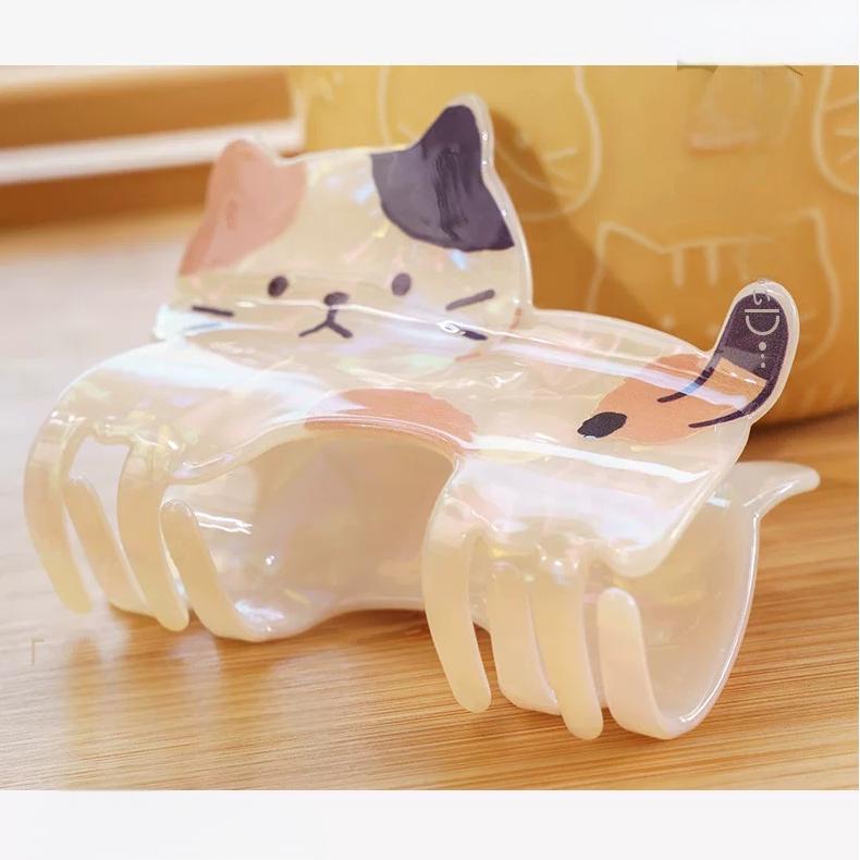 Kawaii Kitten Acetate Acrylic Hair Claw Hair Clip - ArtGalleryZen