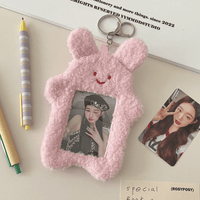 Thumbnail for Kawaii Kitten Rabbit Kpop Keychain Plush Photocard Holder - ArtGalleryZen