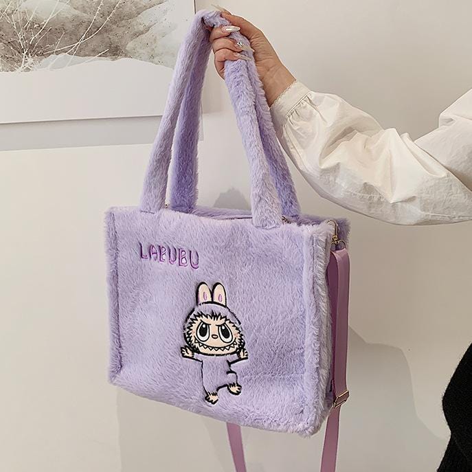 Kawaii Labubu Plush Shoulder Crossbody Bag - ArtGalleryZen
