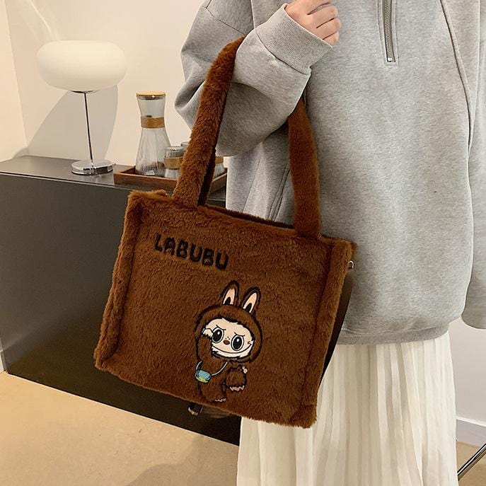 Kawaii Labubu Plush Shoulder Crossbody Bag - ArtGalleryZen