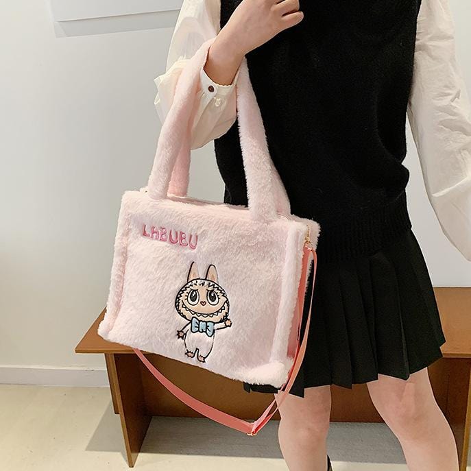 Kawaii Labubu Plush Shoulder Crossbody Bag - ArtGalleryZen