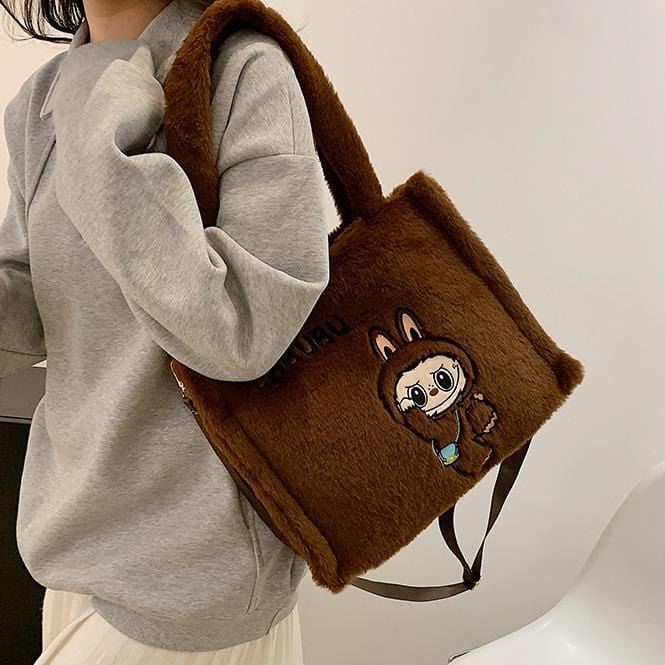 Kawaii Labubu Plush Shoulder Crossbody Bag - ArtGalleryZen