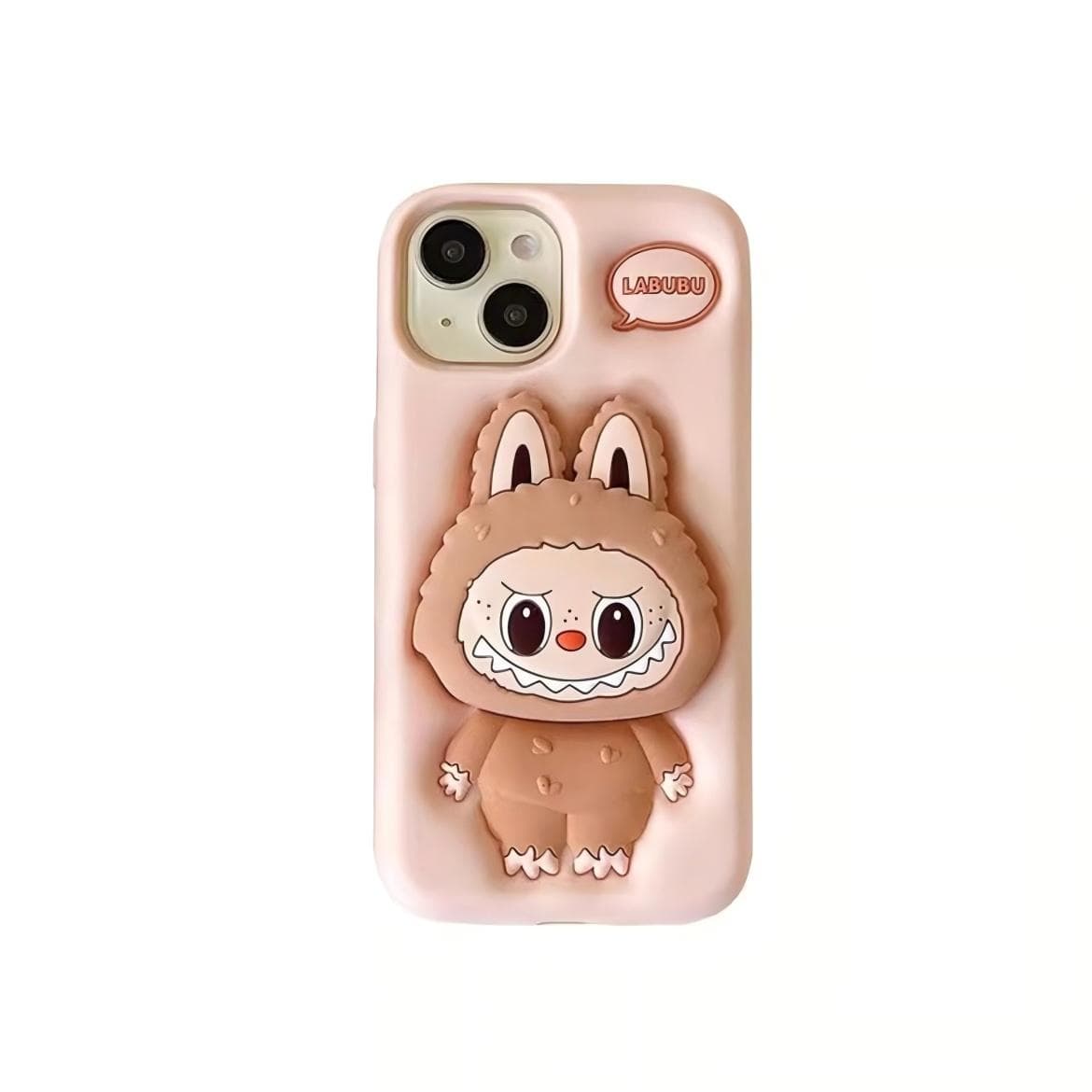 Kawaii Labubu Silicone Stand iPhone Case - ArtGalleryZen