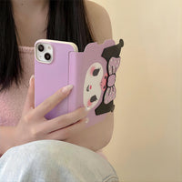 Thumbnail for Kawaii My Melody Kuromi Flip iPhone Case - ArtGalleryZen