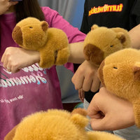 Thumbnail for Kawaii Plush Capybara Pops Clap Ring Wristband - ArtGalleryZen