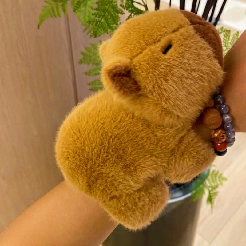 Kawaii Plush Capybara Pops Clap Ring Wristband - ArtGalleryZen