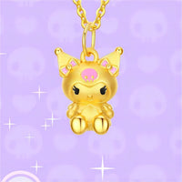 Thumbnail for Kawaii Sanrio Gold Filled Kuromi Necklace - ArtGalleryZen