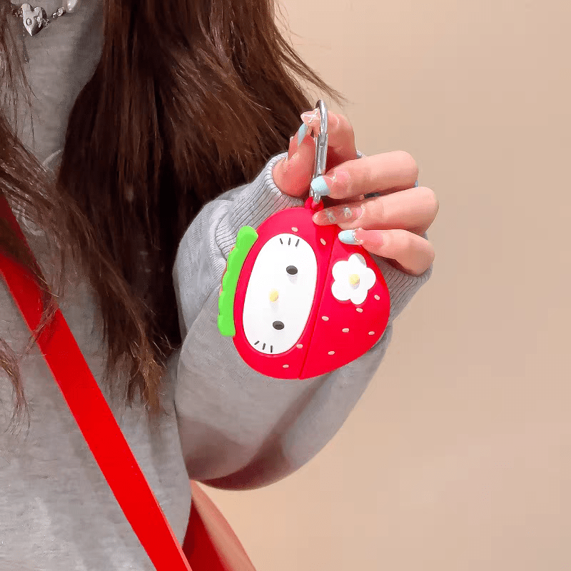 Kawaii Strawberry Hello Kitty AirPods Earphone Case - ArtGalleryZen