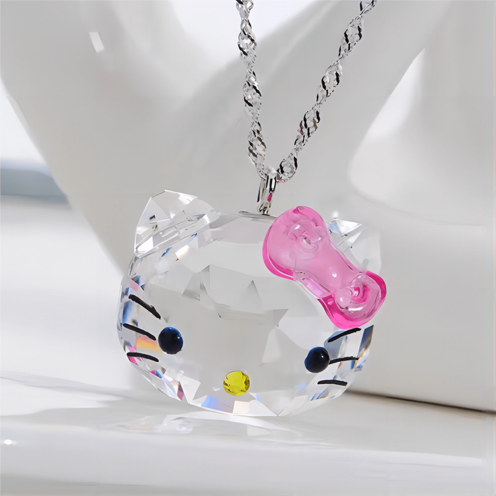 Kawaii Swarovski Hello Kitty Necklace - ArtGalleryZen
