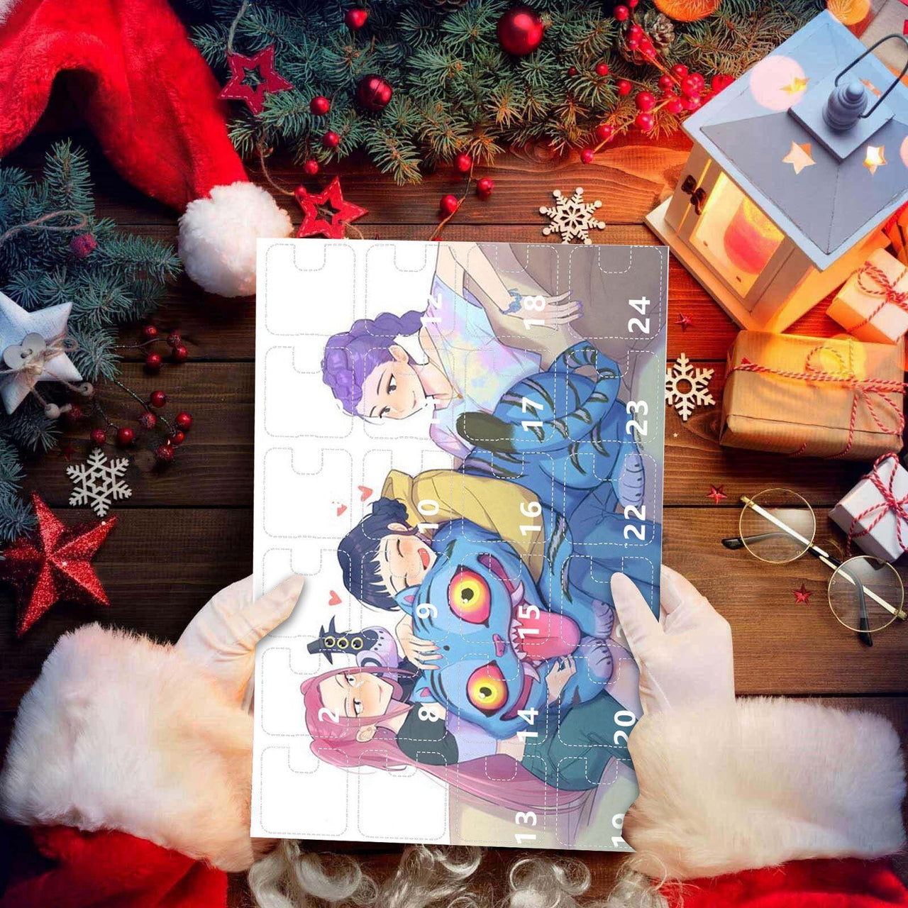 Kpop Demon Hunters Advent Countdown Calendar With 24pcs Keychain - ArtGalleryZen