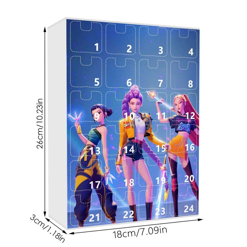 Kpop Demon Hunters Advent Countdown Calendar With 24pcs Keychain - ArtGalleryZen