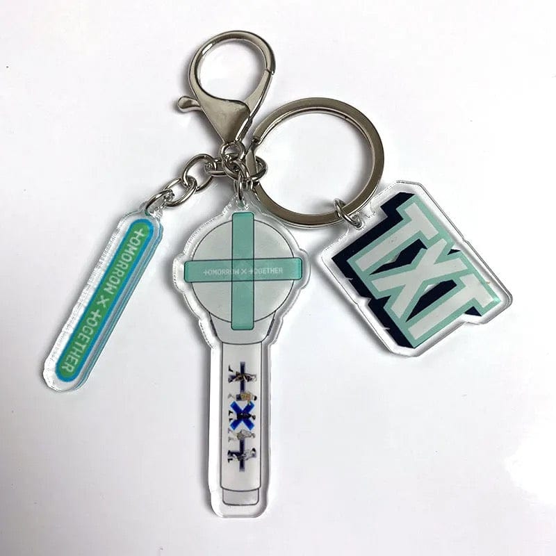 Kpop Idol Group Mini Lightstick Acrylic Keychain - ArtGalleryZen