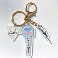 Thumbnail for Kpop Idol Group Mini Lightstick Acrylic Keychain - ArtGalleryZen