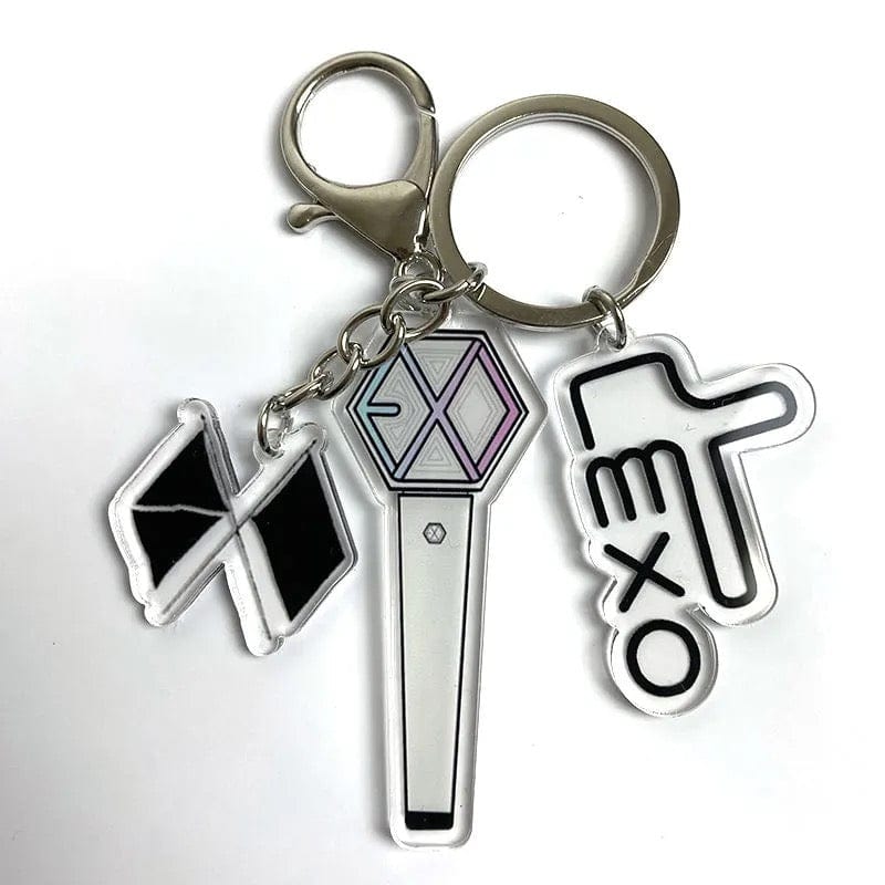 Kpop Idol Group Mini Lightstick Acrylic Keychain - ArtGalleryZen