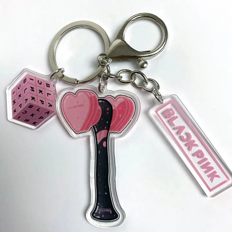 Kpop Idol Group Mini Lightstick Acrylic Keychain - ArtGalleryZen