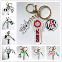 Thumbnail for Kpop Idol Group Mini Lightstick Acrylic Keychain - ArtGalleryZen