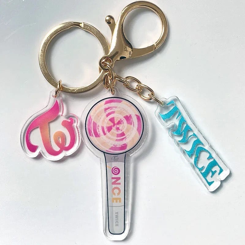 Kpop Idol Group Mini Lightstick Acrylic Keychain - ArtGalleryZen