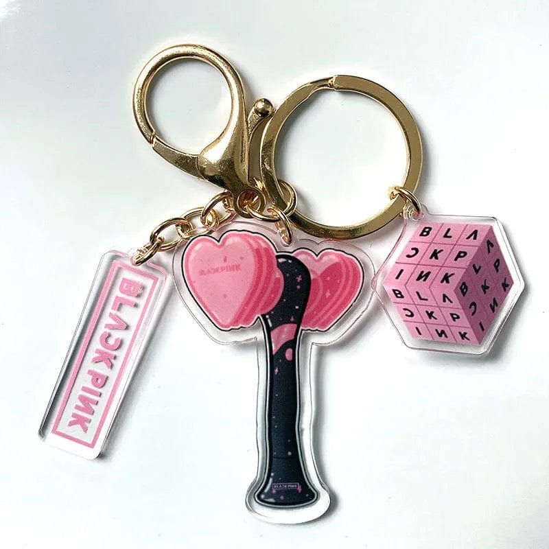 Kpop Idol Group Mini Lightstick Acrylic Keychain - ArtGalleryZen