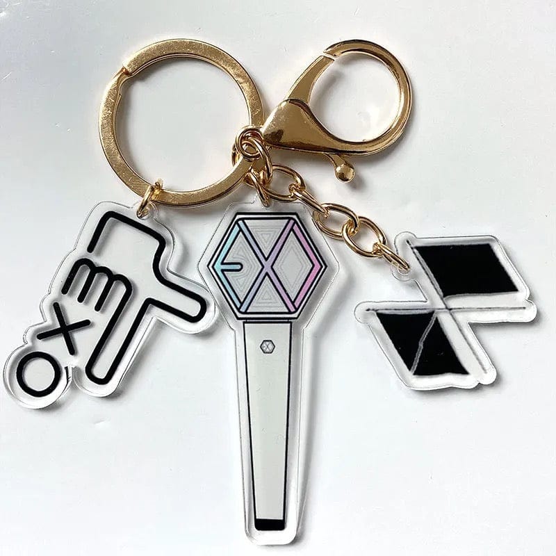 Kpop Idol Group Mini Lightstick Acrylic Keychain - ArtGalleryZen