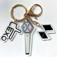 Thumbnail for Kpop Idol Group Mini Lightstick Acrylic Keychain - ArtGalleryZen