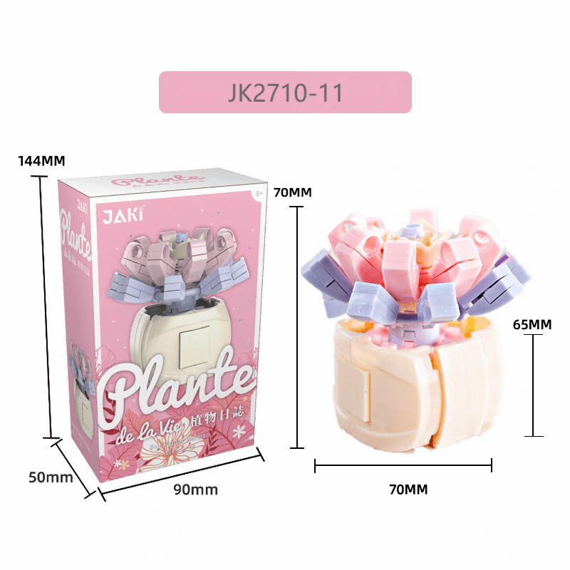 LEGO Compatible 12 Succulents Assembly Building Blocks - ArtGalleryZen