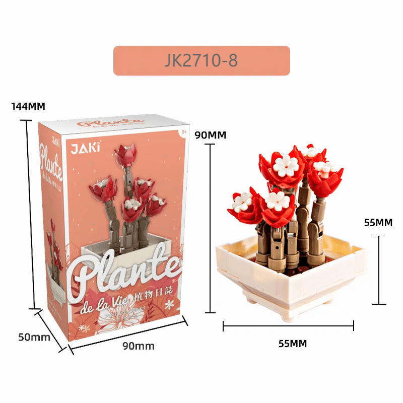 LEGO Compatible 12 Succulents Assembly Building Blocks - ArtGalleryZen