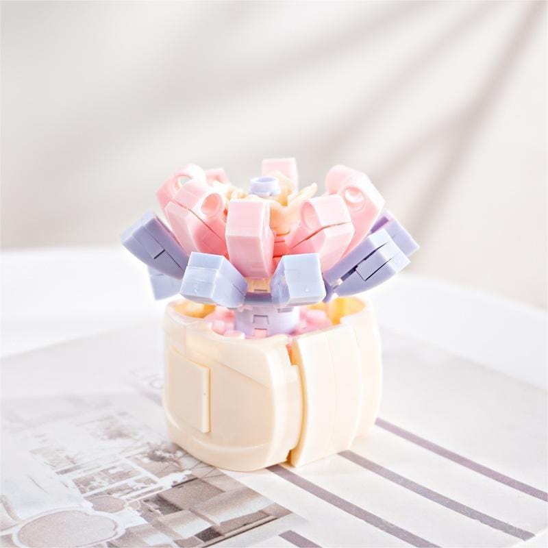 LEGO Compatible 12 Succulents Assembly Building Blocks - ArtGalleryZen