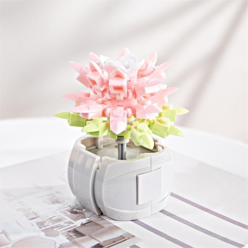 LEGO Compatible 12 Succulents Assembly Building Blocks - ArtGalleryZen