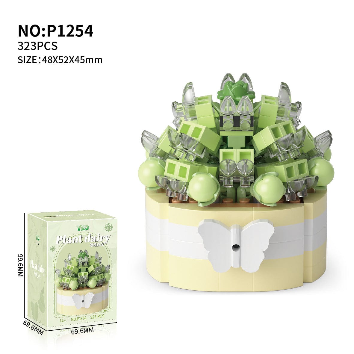 LEGO Compatible Succulents Assembly Building Blocks - ArtGalleryZen
