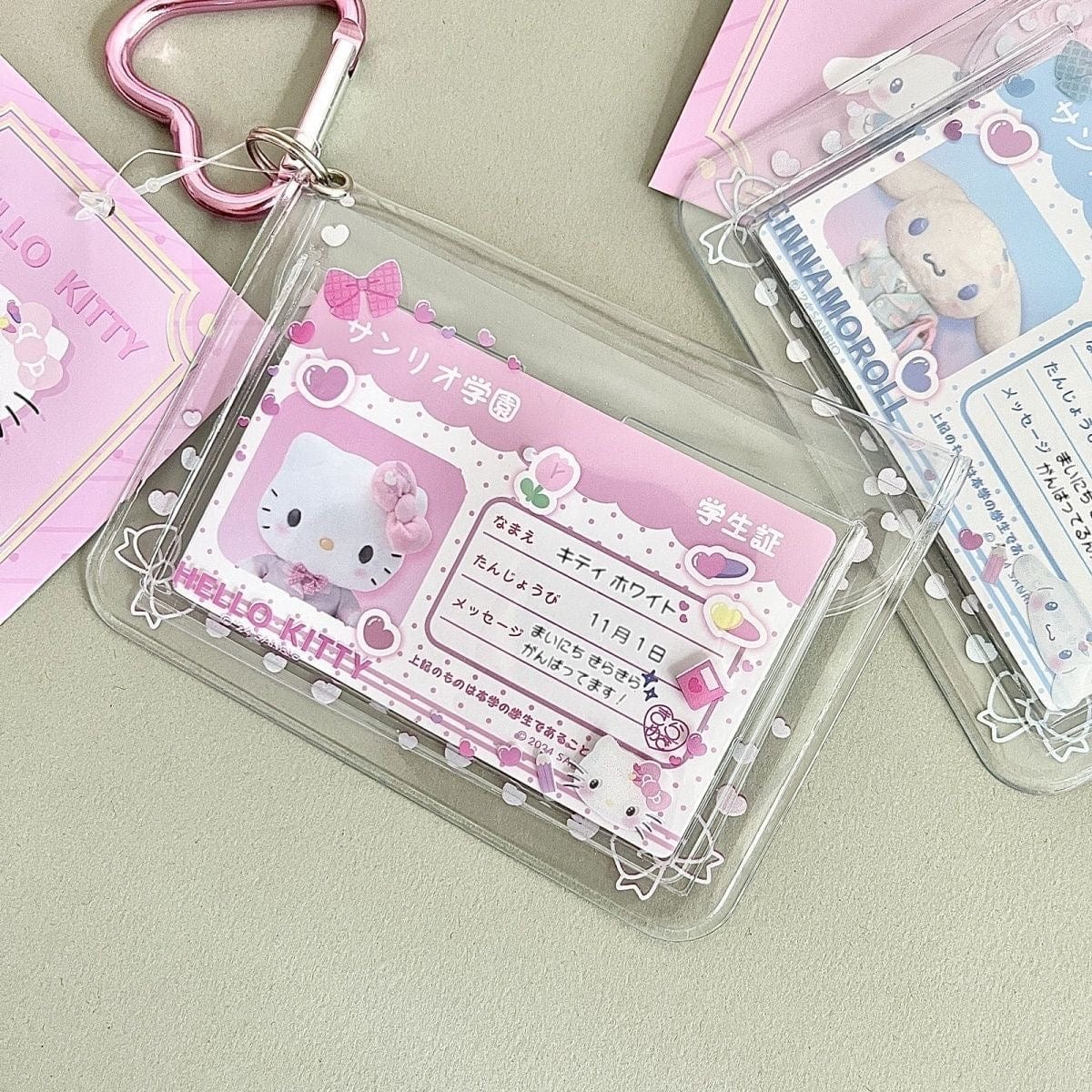 Lovely Sanrio Kpop Heart Keychain Photocard Holder - ArtGalleryZen