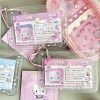 Thumbnail for Lovely Sanrio Kpop Heart Keychain Photocard Holder - ArtGalleryZen