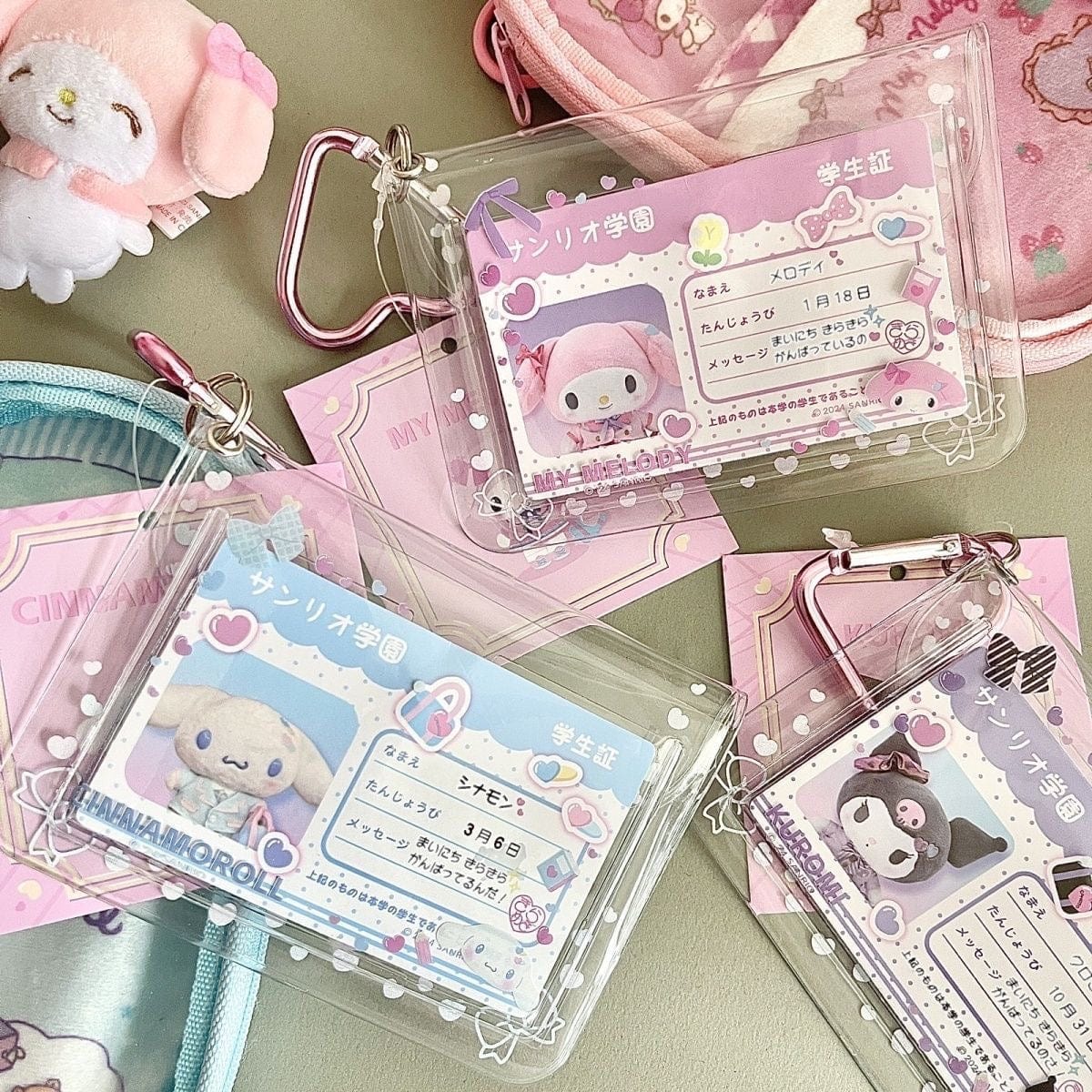 Lovely Sanrio Kpop Heart Keychain Photocard Holder - ArtGalleryZen