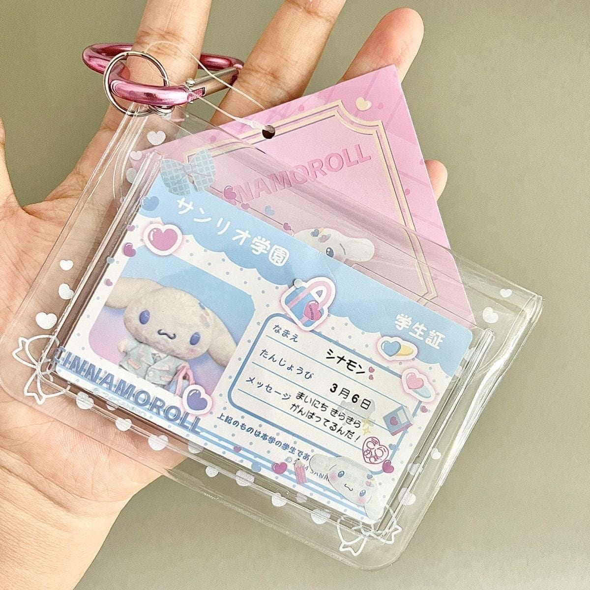 Lovely Sanrio Kpop Heart Keychain Photocard Holder - ArtGalleryZen