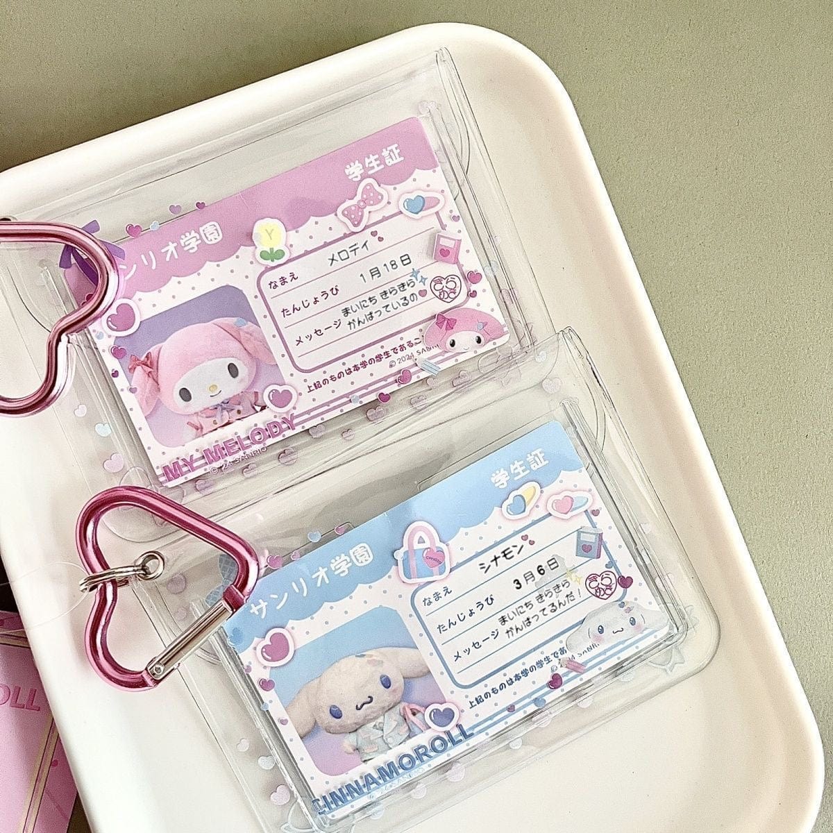 Lovely Sanrio Kpop Heart Keychain Photocard Holder - ArtGalleryZen