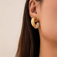 Thumbnail for Maillard C Shaped Hoop Earrings - ArtGalleryZen