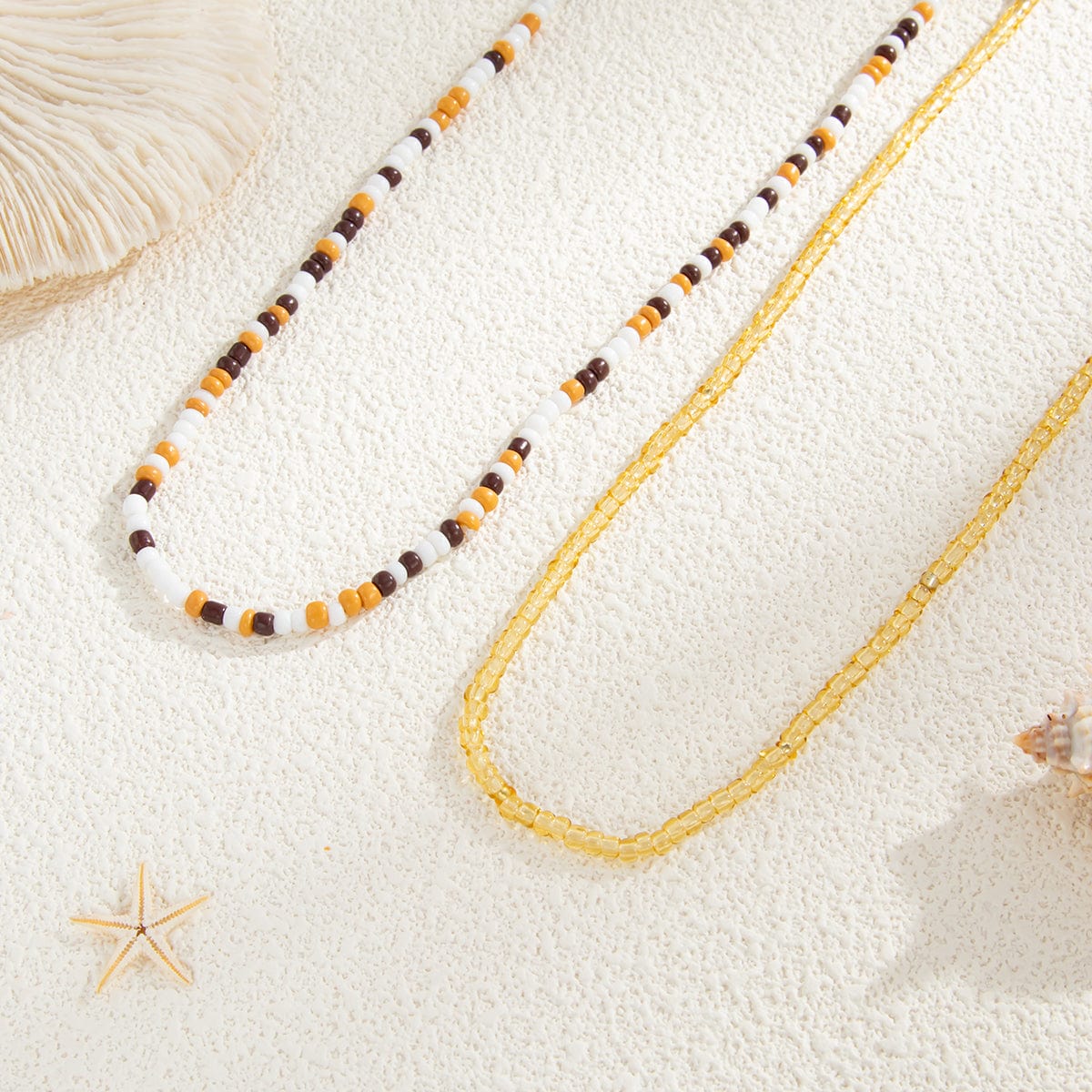 Minimalist 2pc Seed Beaded Belly Chain Set - ArtGalleryZen