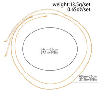 Thumbnail for Minimalist 2pcs Gold Silver Plated Belly Chain Set - ArtGalleryZen