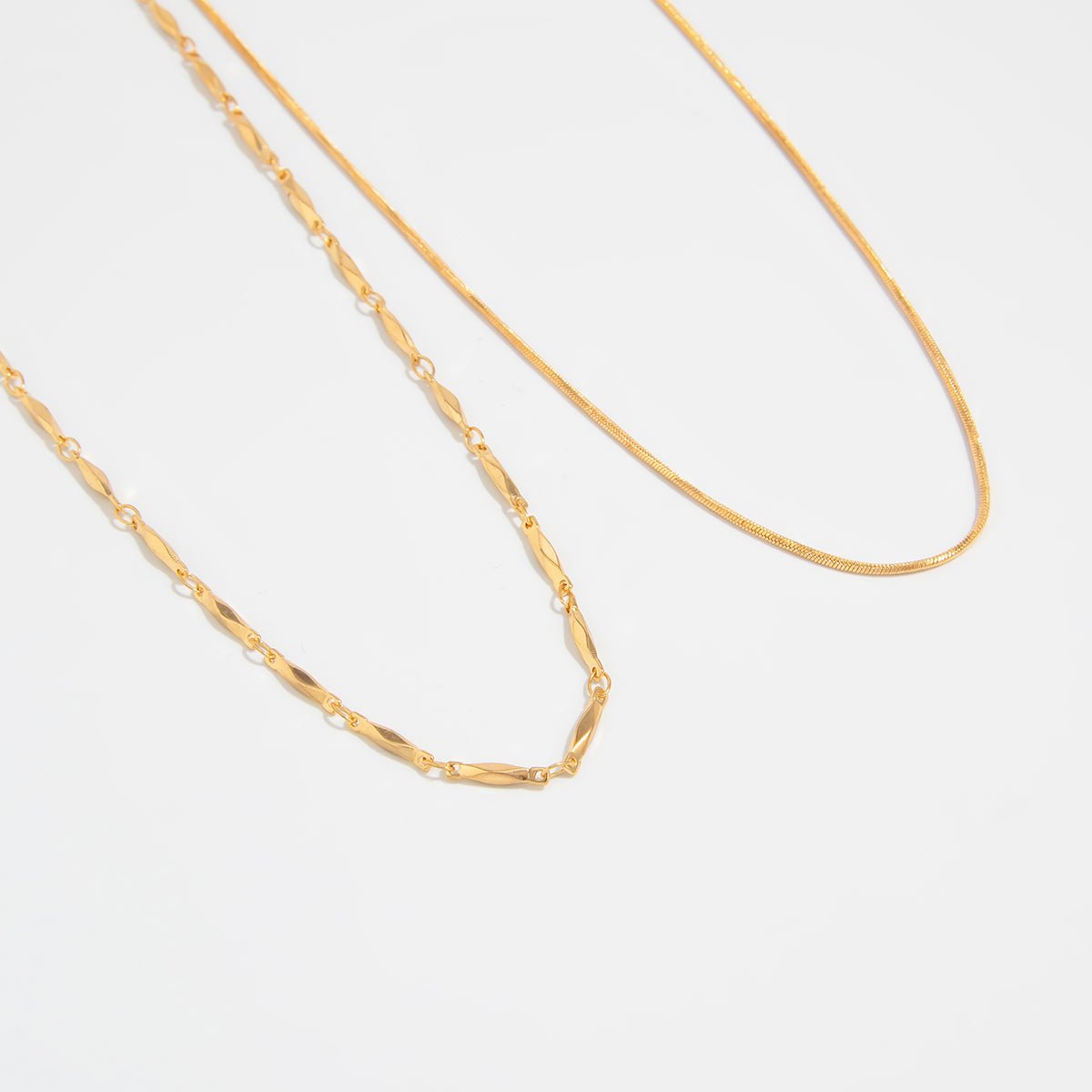 Minimalist 2pcs Gold Silver Plated Belly Chain Set - ArtGalleryZen