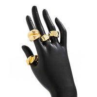 Thumbnail for Minimalist 4pcs Glossy Twisted Stackable Ring Set - ArtGalleryZen
